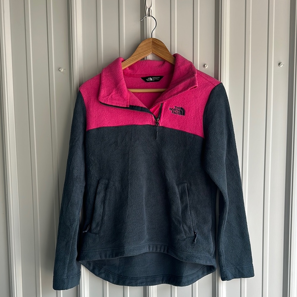 The North Face Fuchsia and Charcoal Fleece Jacket